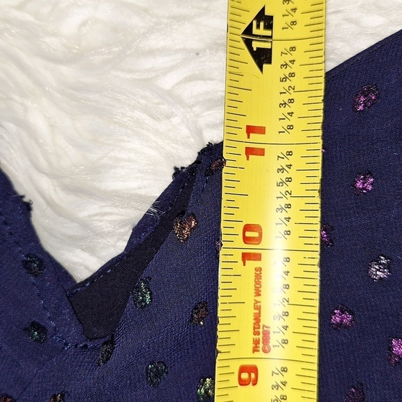 NWOT 3Pommes Girls Navy Robe A Manches Short Sleeve Dress - Picture 14 of 15